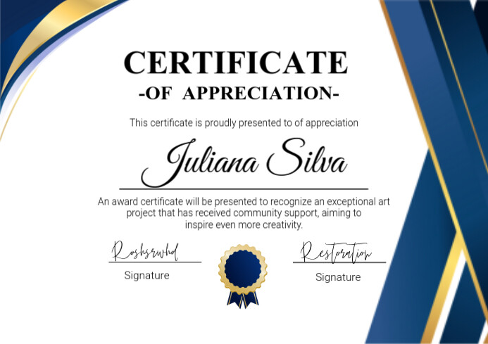 Certificate design A4 template