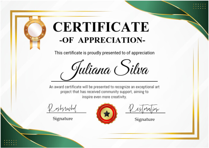 Certificate A4 template