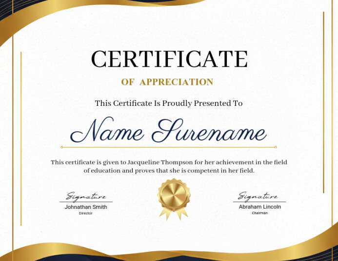 Certificate Flyer (US Letter) template