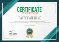 Белый Certificate of Achievement A4 Template