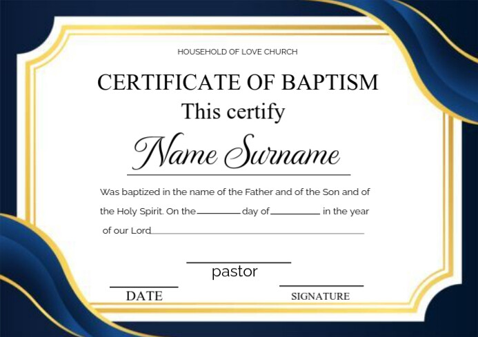 Certificate A3 template