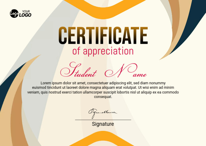 Certificate Design Template Postkort