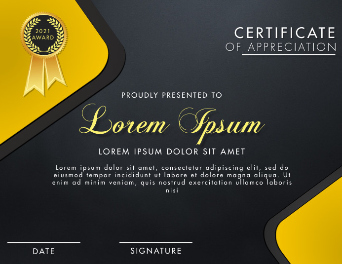 CERTIFICATE Flyer (US Letter) template