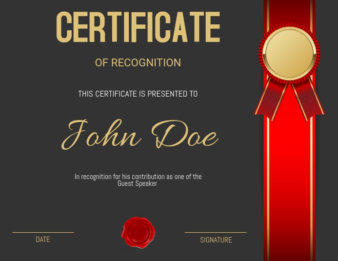 Certificate Ulotka (US Letter) template