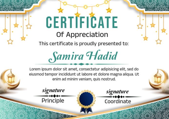 Certificate A4 template
