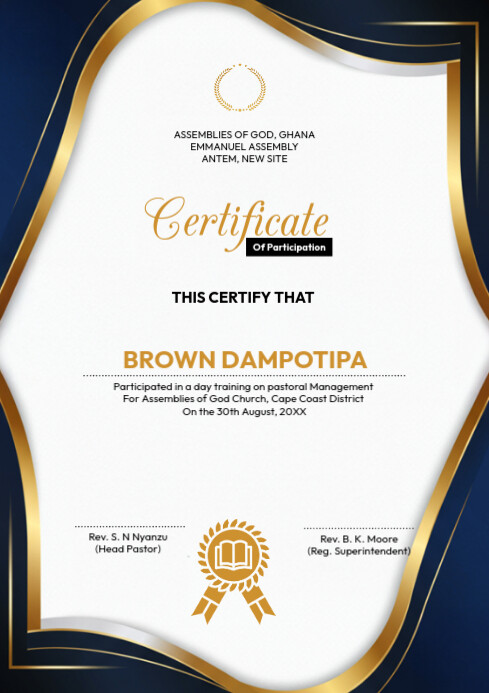 certificate A4 template