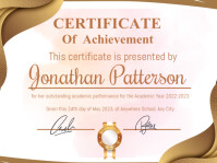 Certificate Panneau de jardin template