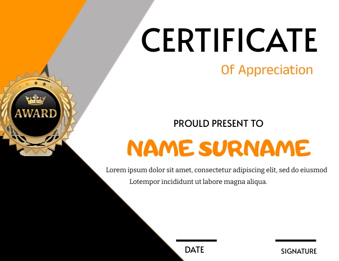 Certificate Template PosterMyWall Certificate Template PosterMyWall