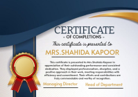 白色 Certificate A5 Template