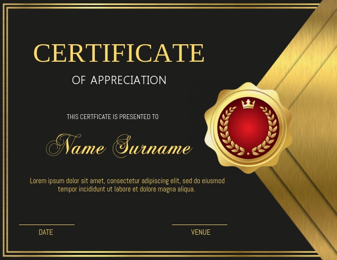 Certificate Template | PosterMyWall Certificate Template | PosterMyWall