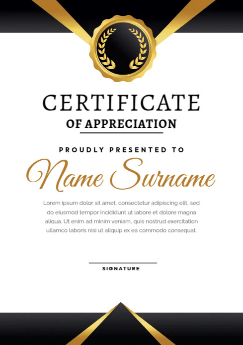 Certificate A4 template