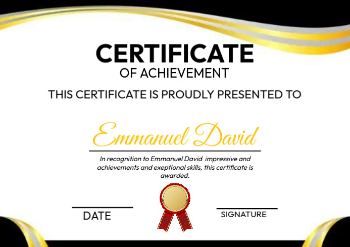 Certificate A4 template