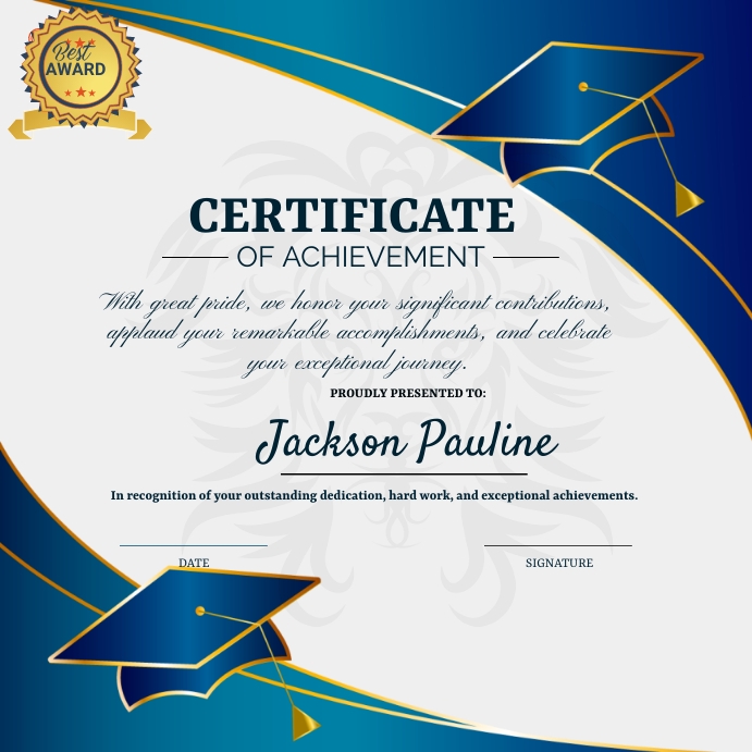 Certificate Template PosterMyWall