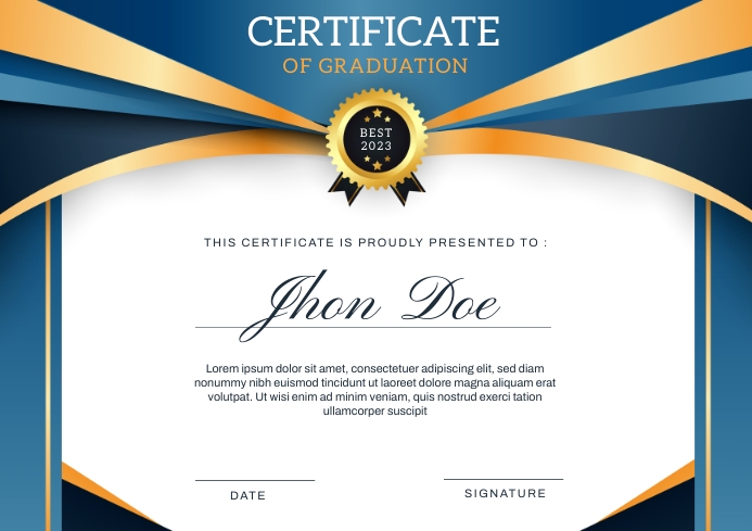 Certificate design template award | PosterMyWall