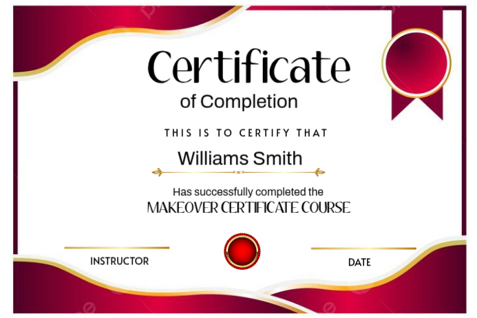 Certification Poster Example Certificate Template | PosterMyWall