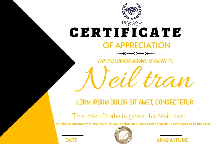 Certification Poster Example Certificate Template | PosterMyWall