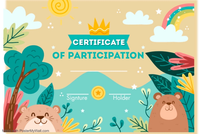 Certification Poster Example certificate Template | PosterMyWall