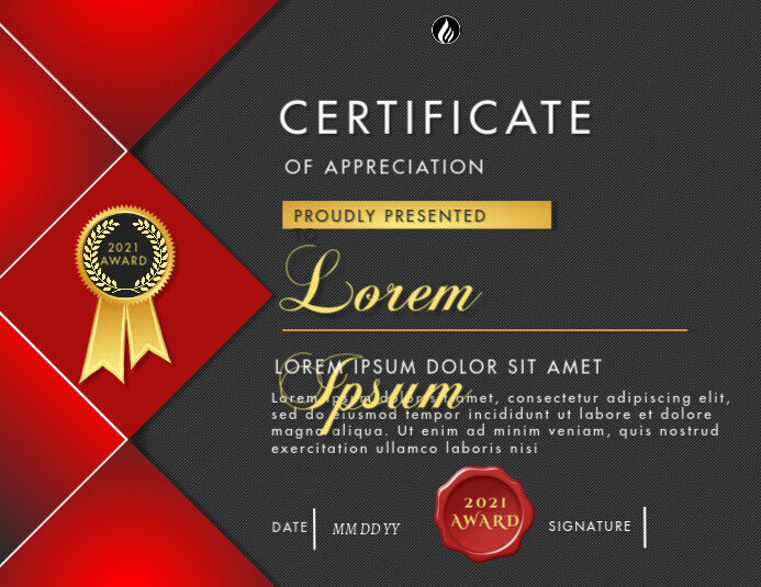 CERTIFICATE Flyer (US Letter) template