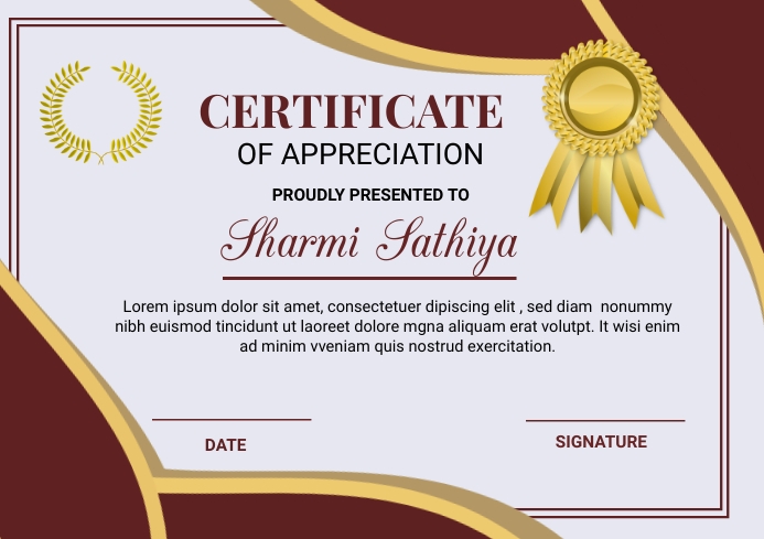Copy of certificate | PosterMyWall