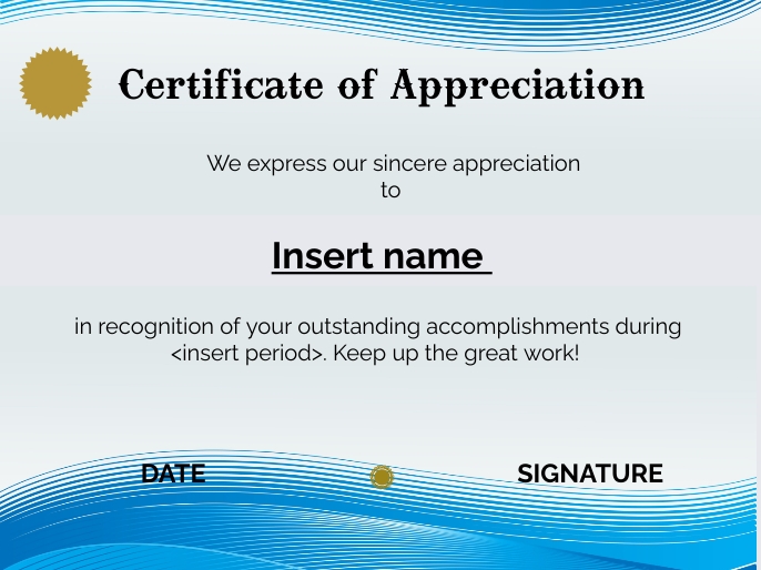 Certificate Præsentation template