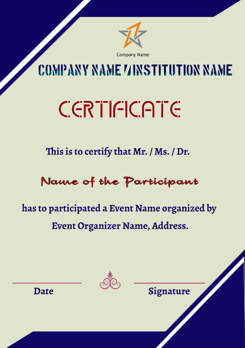 Copy of Certificate | PosterMyWall
