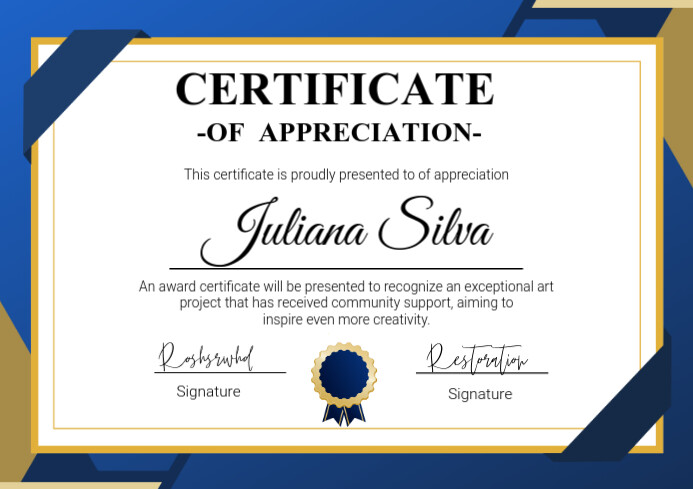 Certificate A4 template