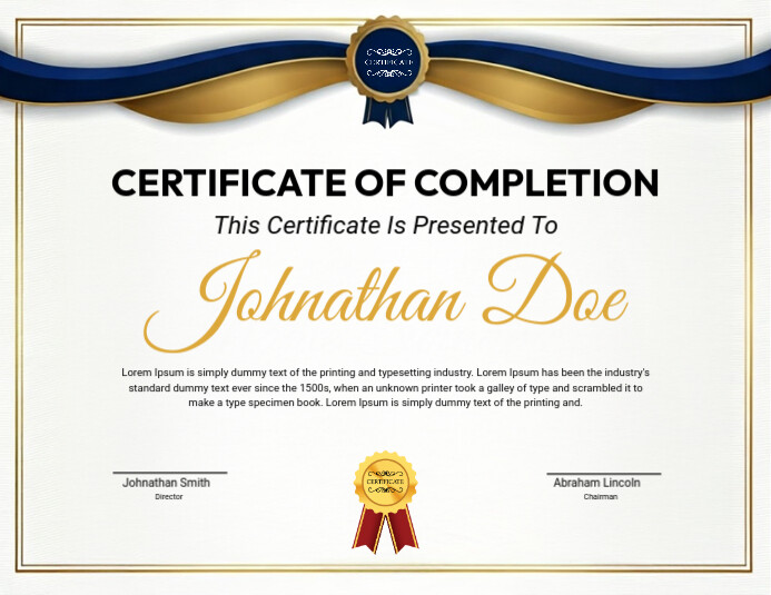 Certificate Flyer (US Letter) template