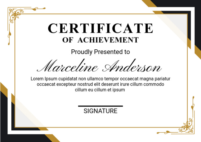 Certificate A4 template