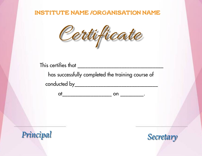 Certificate Flyer (US Letter) template