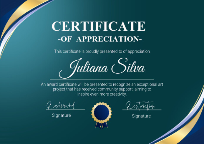 Certificate A4 template