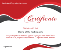 White Certificate Mellemstort rektangel Template