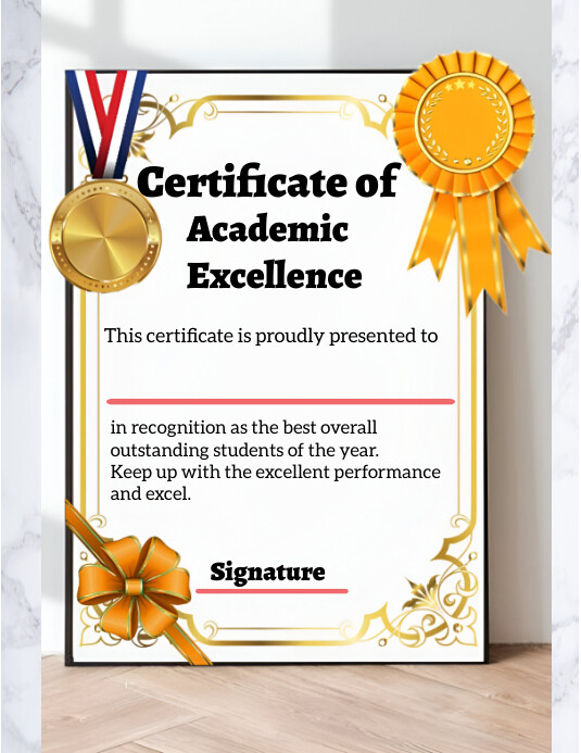 High School Certificate Of Performance