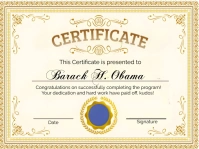 Certificate of achievement completion recogni Präsentation template