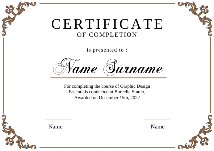 certificate of achievement design template (1 A4