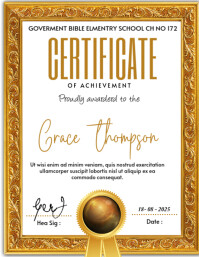 Certificate Of Achievement Iflaya (Incwadi ye-US) template