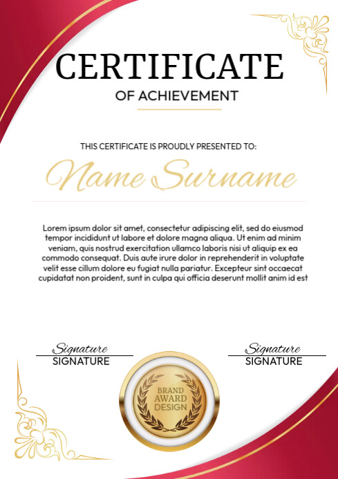Copy of Certificate of Achievement | PosterMyWall