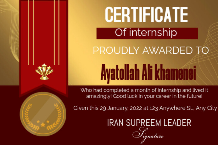Certificate of achievement Label template