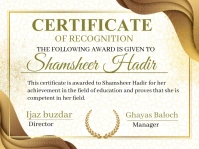 Certificate of achievement Presentation template