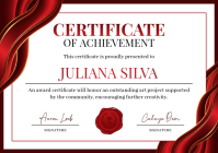 Certificate of Achievement A4 template