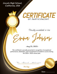 Certificate Of Achievement Flyer (format US Letter) template