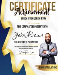 certificate of achievement FLYER TEMPLATE