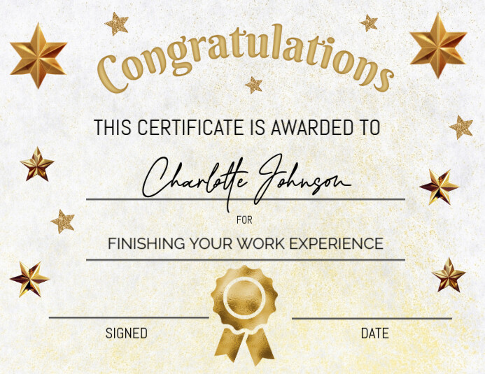 Well Done Certificate Template