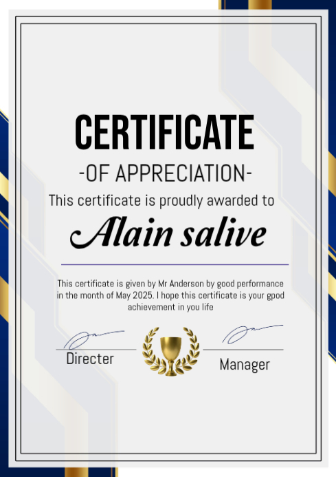 Certificate of achievement poster Template | PosterMyWall