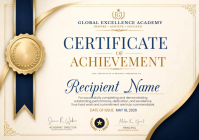 Wit Certificate of Achievement A1 Template