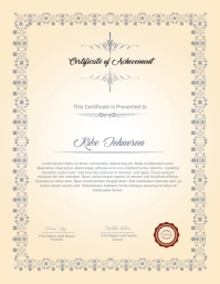 Amarelo Certificate of Achievement Flyer Template