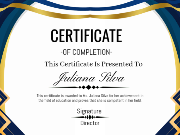 Certificate of application award template poster | PosterMyWall