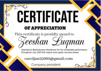 Certificate of appreciation 2025 A4 template
