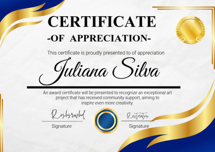 Certificate of appreciation 2025 A4 template