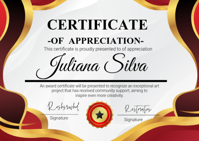 Certificate of appreciation 2026 Template | PosterMyWall