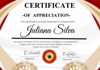 Certificate of appreciation award A4 template